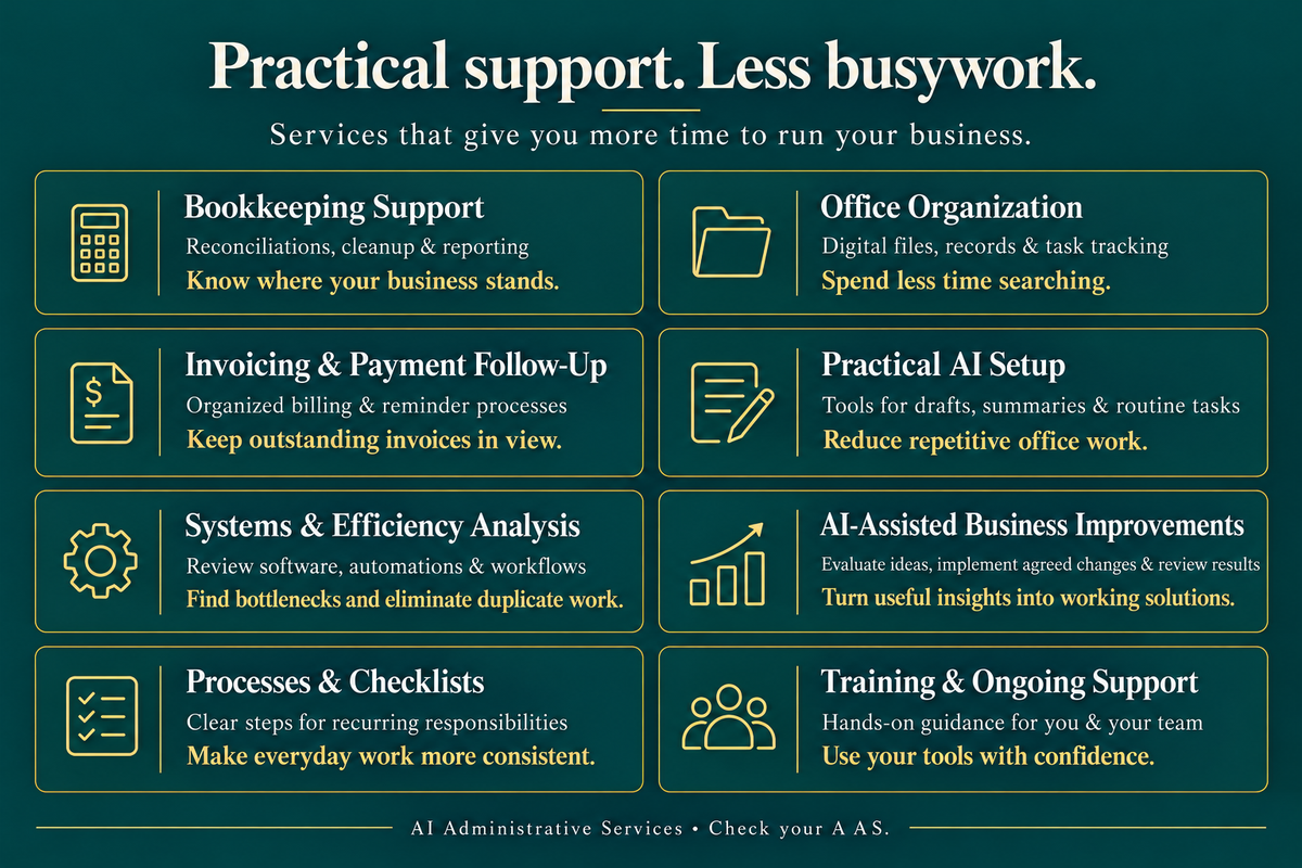 Eight administrative services for small businesses