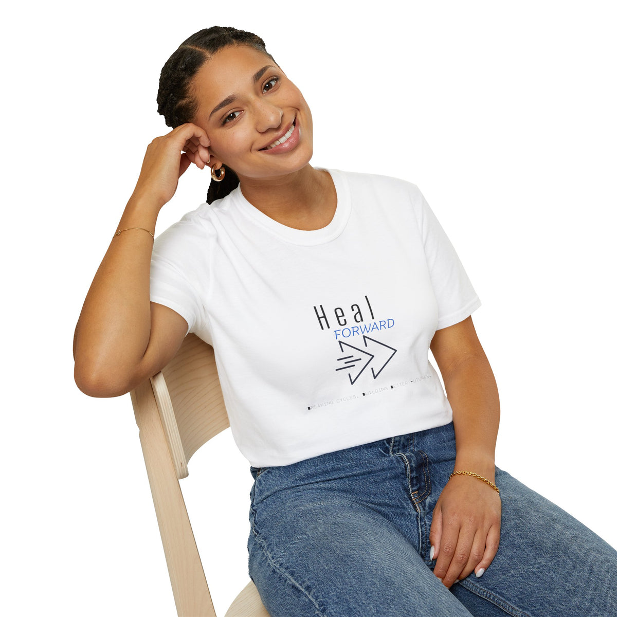 Heal Forward T-Shirt — Inspirational Recovery Tee with Arrow Graphic