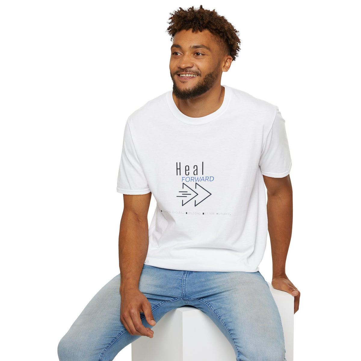 Heal Forward T-Shirt — Inspirational Recovery Tee with Arrow Graphic