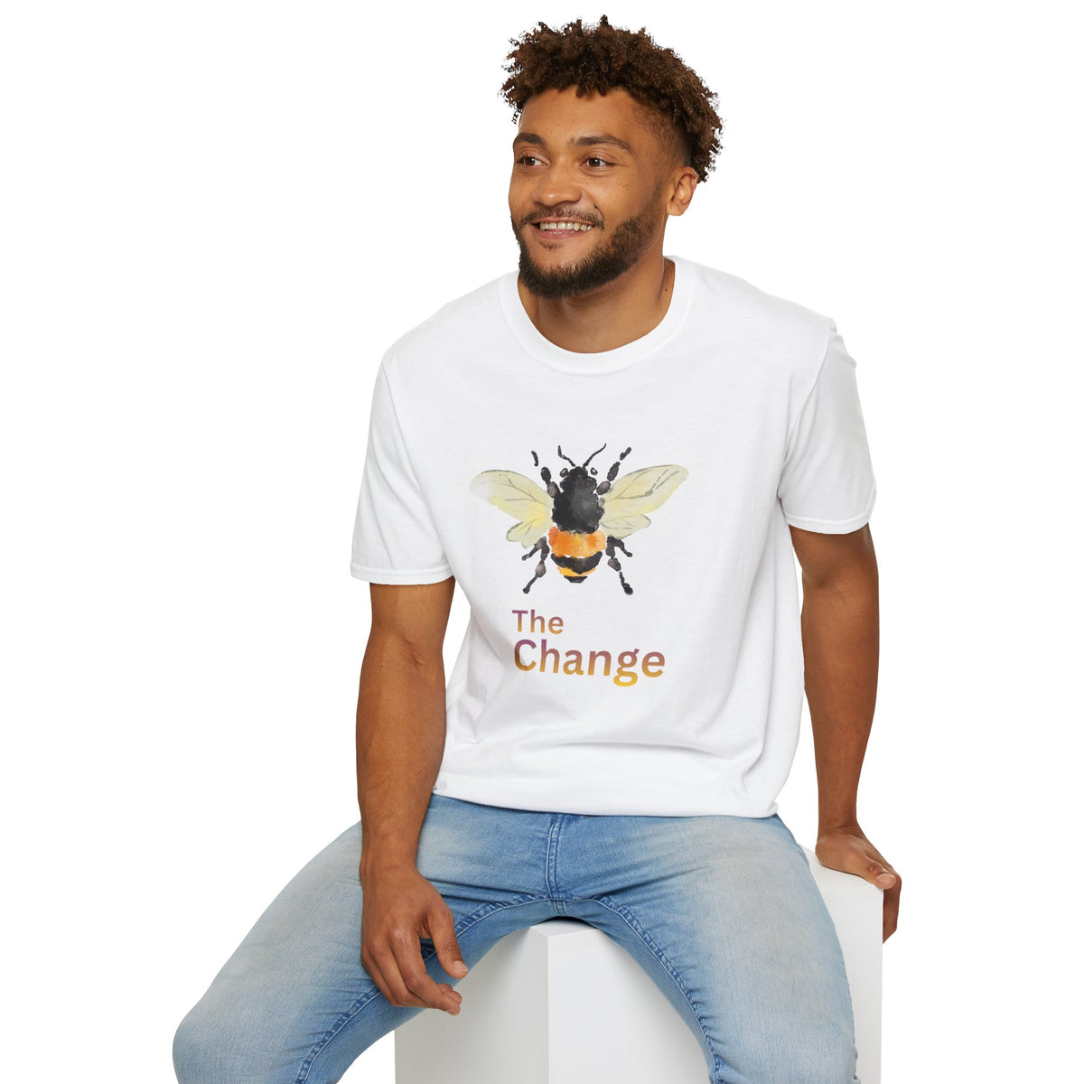 Bee Graphic T-Shirt — 'The Change' Watercolor Bee Tee