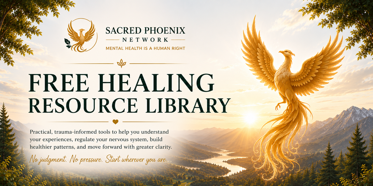 Free Healing Resource Library — Sacred Phoenix Network illustration